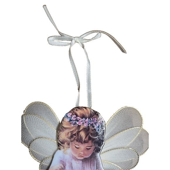Bradford Editions Heavens Little Angels Ornament LOVING KINDNESS Ceramic - Picture 3 of 6
